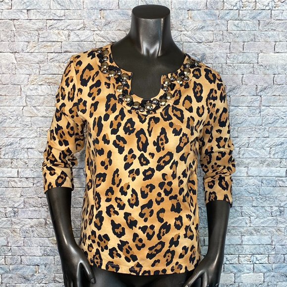 Ruby Rd. Tops - Ruby Rd, Leopard Print Blouse